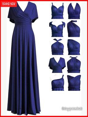 Convertible Infinity Bridesmaid Dress Multi-Way Twist Wrap, Plus Size